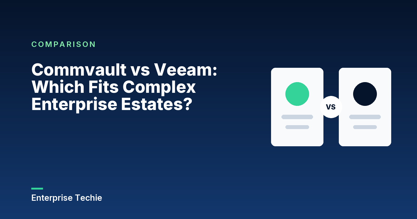 Commvault vs Veeam: Which Fits Complex Enterprise Estates?