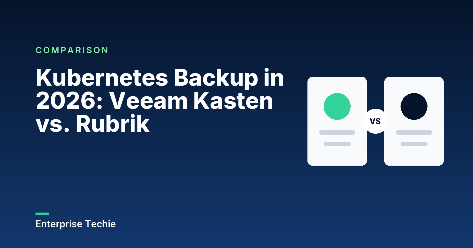 Kubernetes Backup in 2026: Veeam Kasten vs. Rubrik