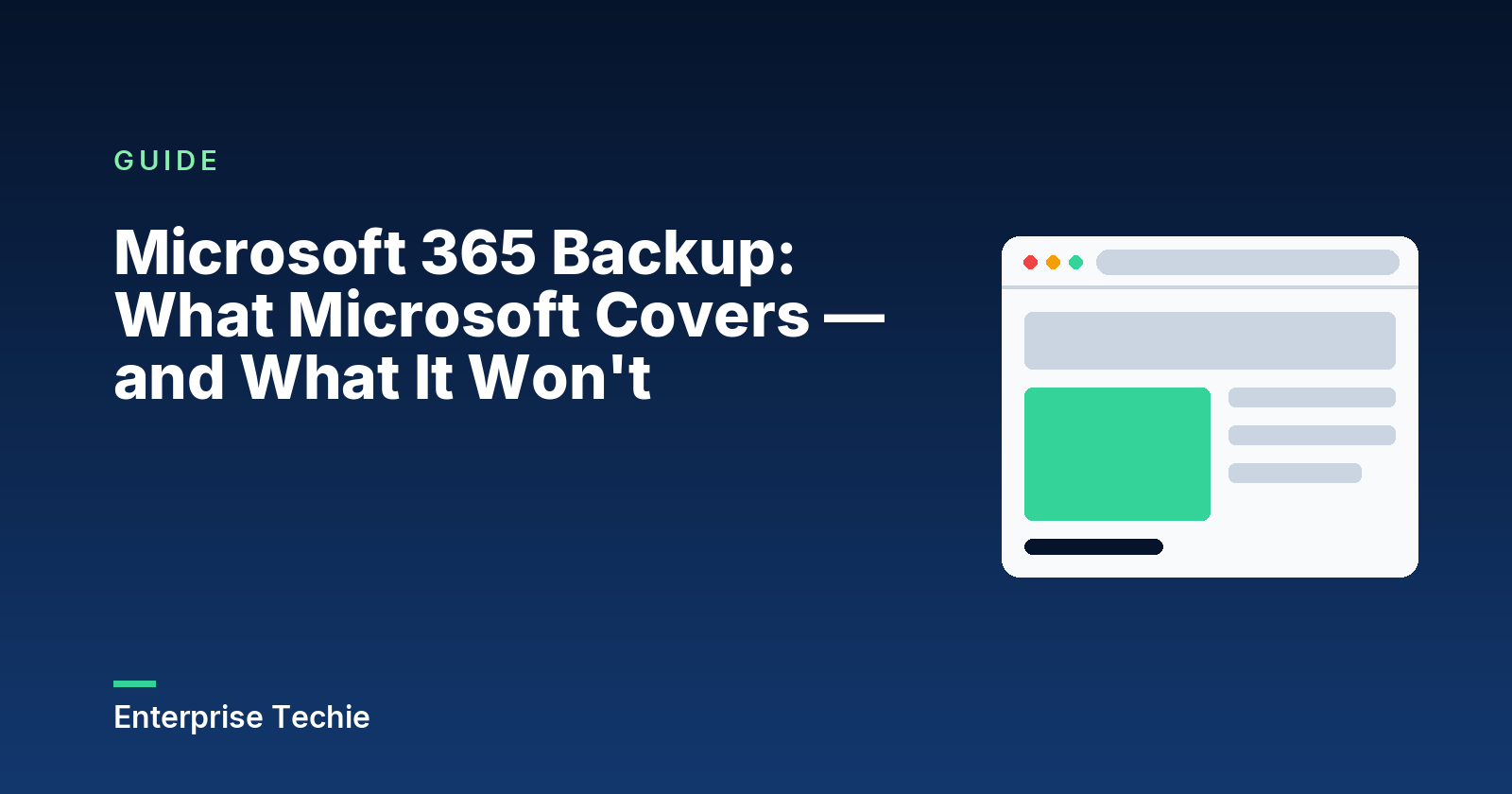 Microsoft 365 Backup: What Microsoft Covers — and What It Won’t