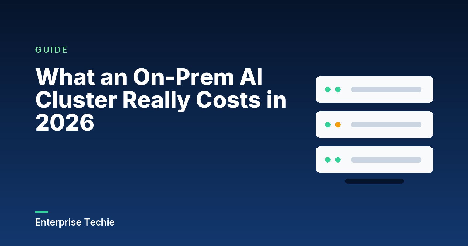 What an On-Prem AI Cluster Really Costs in 2026