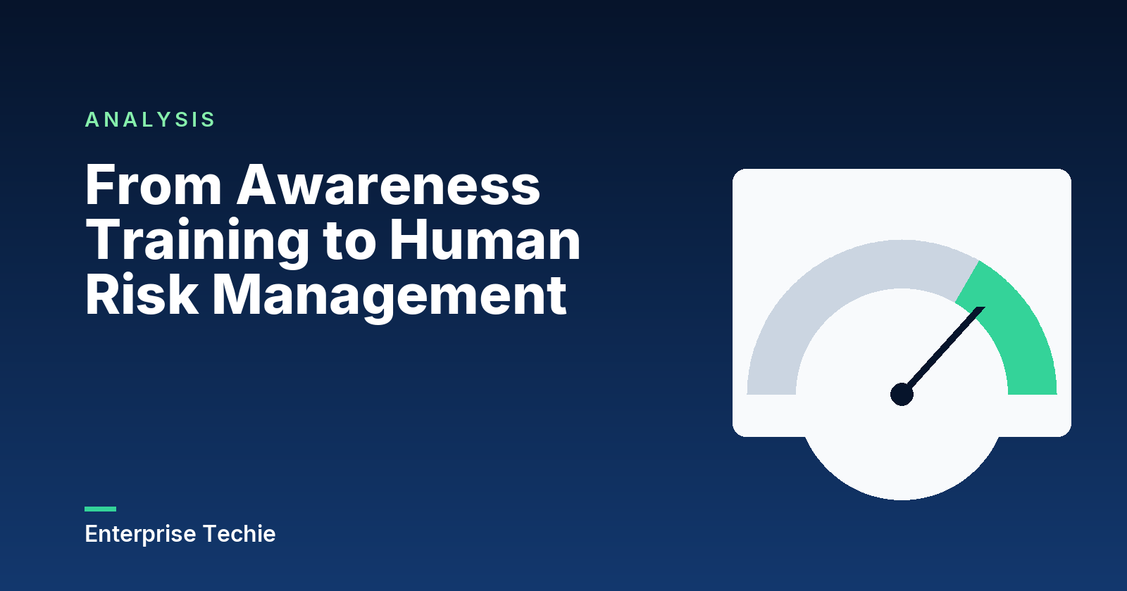 From Awareness Training to Human Risk Management