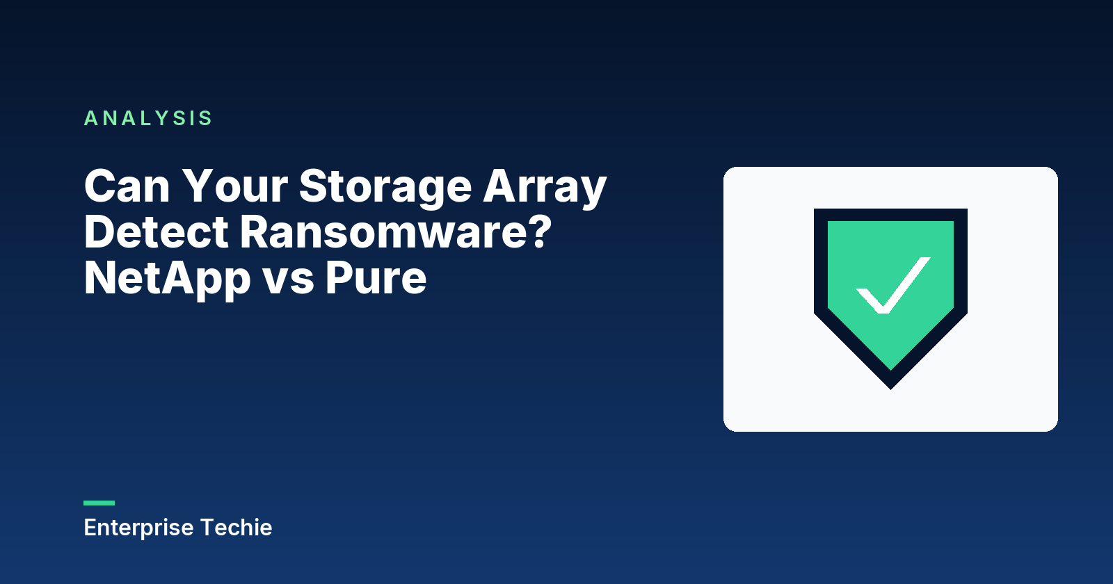 Can Your Storage Array Detect Ransomware? NetApp vs Pure