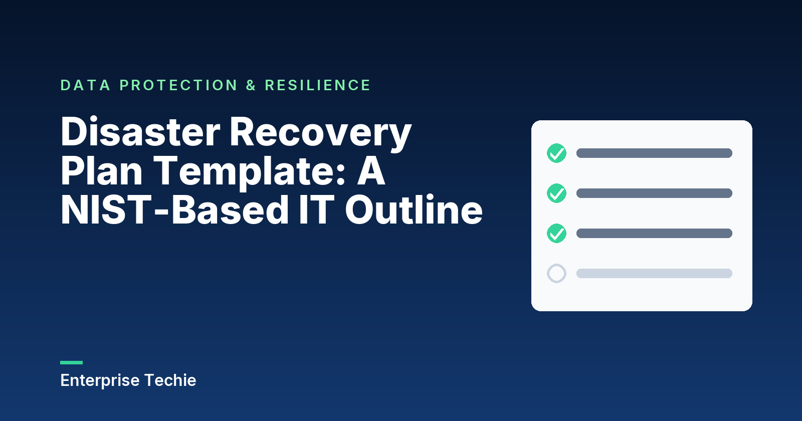 Disaster Recovery Plan Template: A NIST-Based IT Outline
