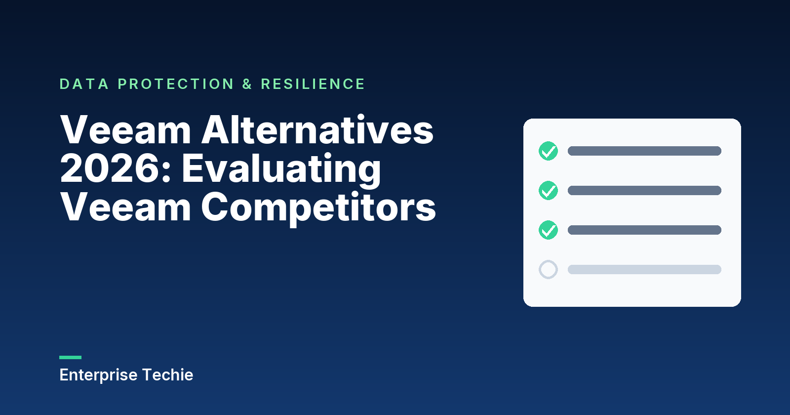 Veeam Alternatives 2026: Evaluating Veeam Competitors